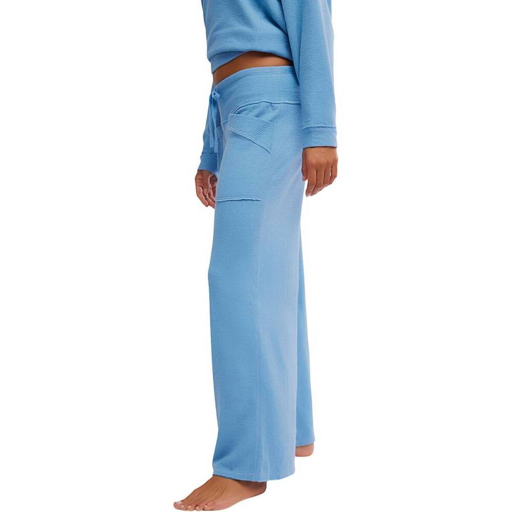 NEW FREE PEOPLE staycation lounge pant in blissful blue - Picture 3 of 4
